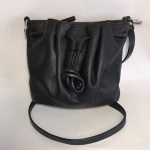 Treasure & Bond Brand Leather Black Small Crossbody Purse Bag